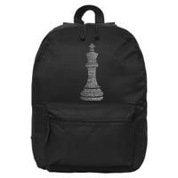 Chess Words Chess Club Chess Player Chess Lover 16 in Basic Backpack