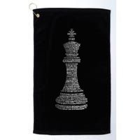 Chess Words Chess Club Chess Player Chess Lover Golf Towel