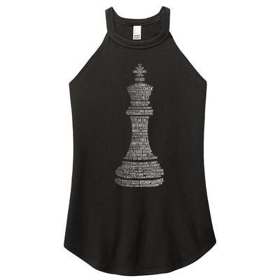Chess Words Chess Club Chess Player Chess Lover Women's Perfect Tri Rocker Tank