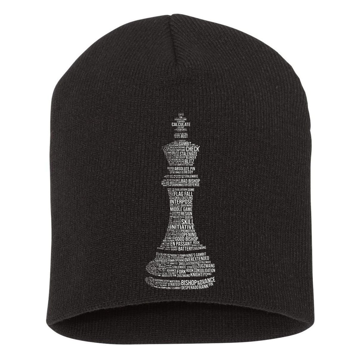 Chess Words Chess Club Chess Player Chess Lover Short Acrylic Beanie