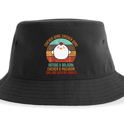 Chicken Wing Chicken Wing Song Lyric Hot Dog Bologna Sustainable Bucket Hat