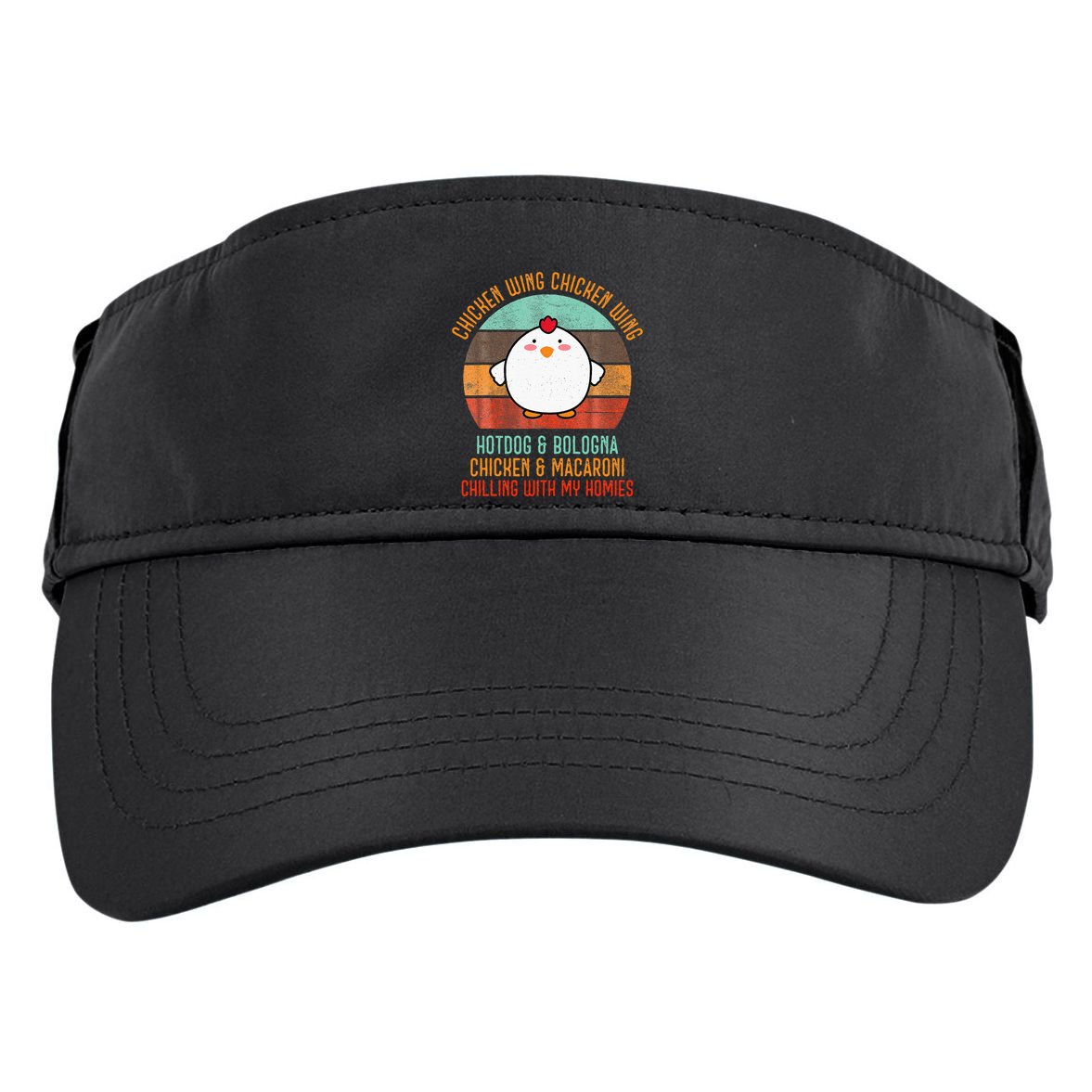 Chicken Wing Chicken Wing Song Lyric Hot Dog Bologna Adult Drive Performance Visor