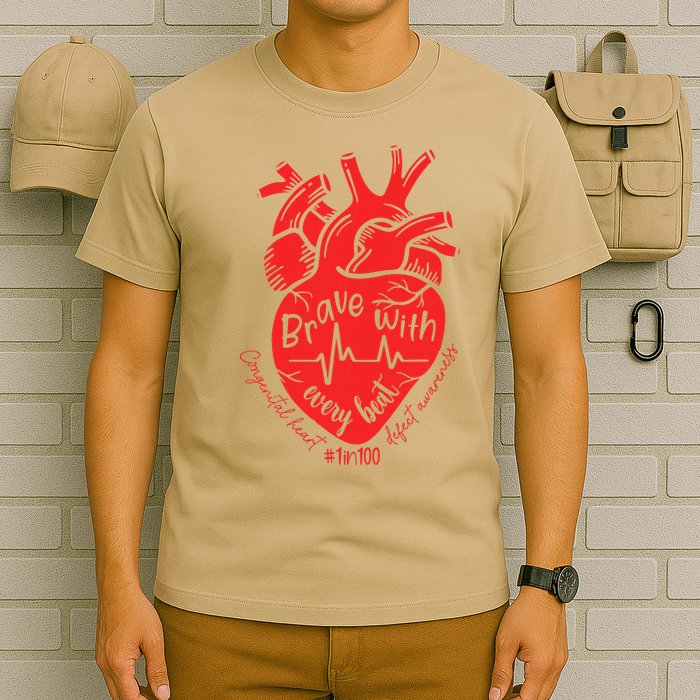 CHD Warrior Congenital Heart Defects Brave With Every A T-Shirt