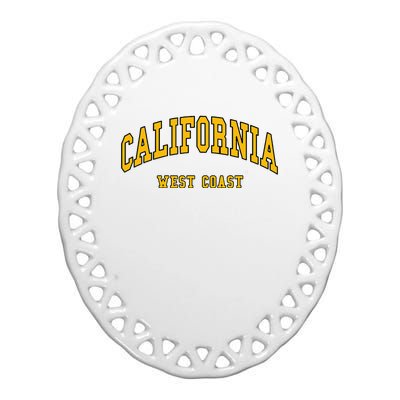 California West Coast Throwback Ceramic Oval Ornament