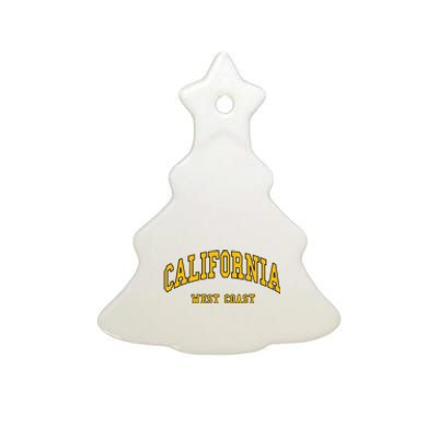 California West Coast Throwback Ceramic Tree Ornament