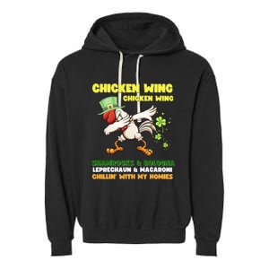 Chicken Wing Chicken Wing Song Hot Dog Bologna St Pattys Day Garment-Dyed Fleece Hoodie