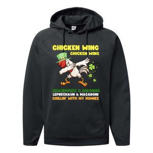 Chicken Wing Chicken Wing Song Hot Dog Bologna St Pattys Day Performance Fleece Hoodie