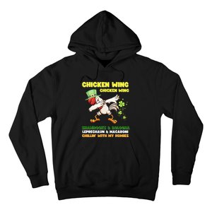 Chicken Wing Chicken Wing Song Hot Dog Bologna St Pattys Day Hoodie