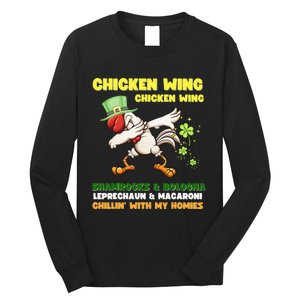 Chicken Wing Chicken Wing Song Hot Dog Bologna St Pattys Day Long Sleeve Shirt