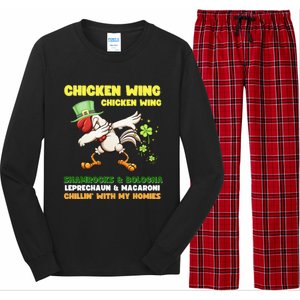 Chicken Wing Chicken Wing Song Hot Dog Bologna St Pattys Day Long Sleeve Pajama Set