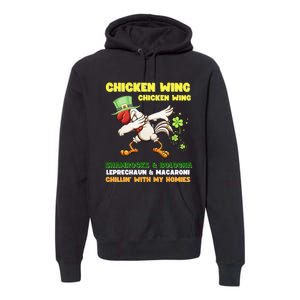 Chicken Wing Chicken Wing Song Hot Dog Bologna St Pattys Day Premium Hoodie