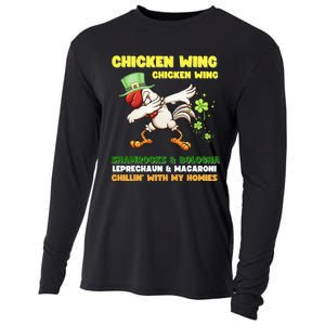 Chicken Wing Chicken Wing Song Hot Dog Bologna St Pattys Day Cooling Performance Long Sleeve Crew