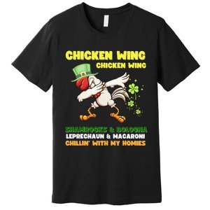 Chicken Wing Chicken Wing Song Hot Dog Bologna St Pattys Day Premium T-Shirt