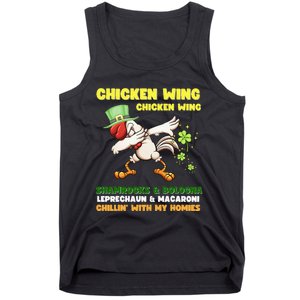 Chicken Wing Chicken Wing Song Hot Dog Bologna St Pattys Day Tank Top