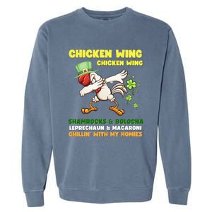 Chicken Wing Chicken Wing Song Hot Dog Bologna St Pattys Day Garment-Dyed Sweatshirt