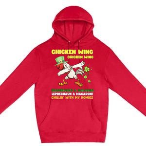 Chicken Wing Chicken Wing Song Hot Dog Bologna St Pattys Day Premium Pullover Hoodie