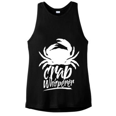Crab Whisperer Crabs Crabber Crabbing Fishing Ladies PosiCharge Tri-Blend Wicking Tank