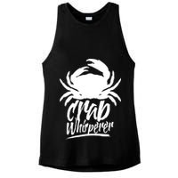 Crab Whisperer Crabs Crabber Crabbing Fishing Ladies PosiCharge Tri-Blend Wicking Tank
