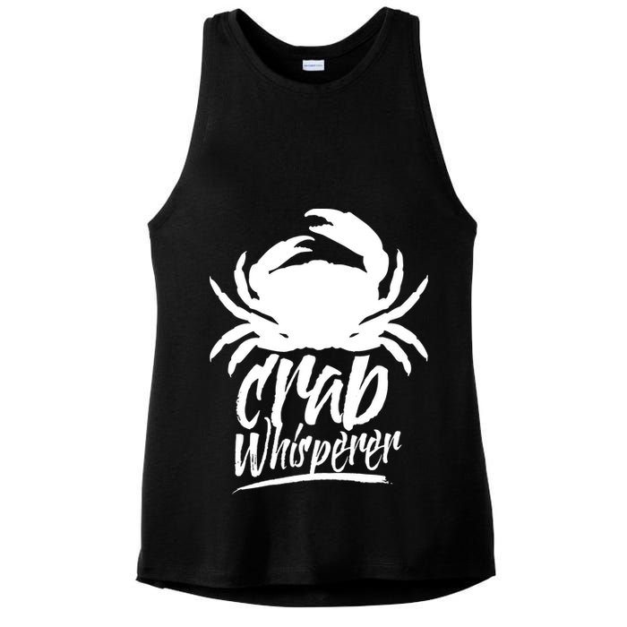 Crab Whisperer Crabs Crabber Crabbing Fishing Ladies PosiCharge Tri-Blend Wicking Tank