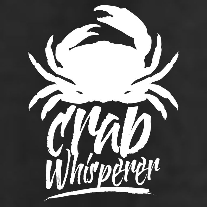 Crab Whisperer Crabs Crabber Crabbing Fishing 7 Panel Mesh Trucker Snapback Hat