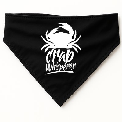 Crab Whisperer Crabs Crabber Crabbing Fishing USA-Made Doggie Bandana
