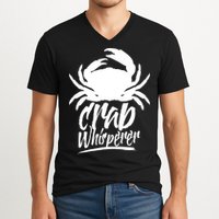 Crab Whisperer Crabs Crabber Crabbing Fishing V-Neck T-Shirt