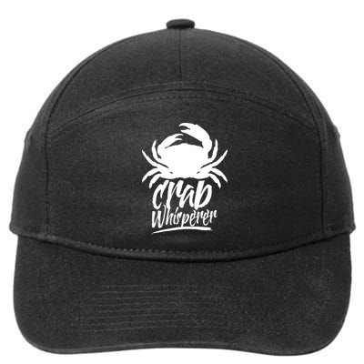 Crab Whisperer Crabs Crabber Crabbing Fishing 7-Panel Snapback Hat