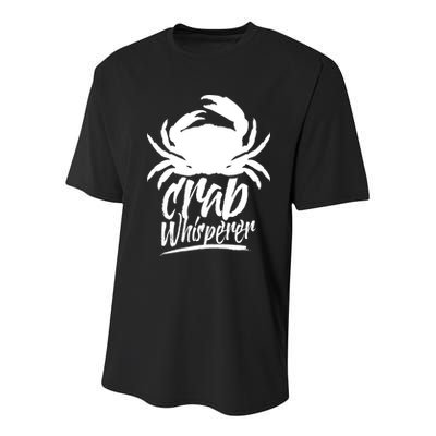 Crab Whisperer Crabs Crabber Crabbing Fishing Youth Performance Sprint T-Shirt