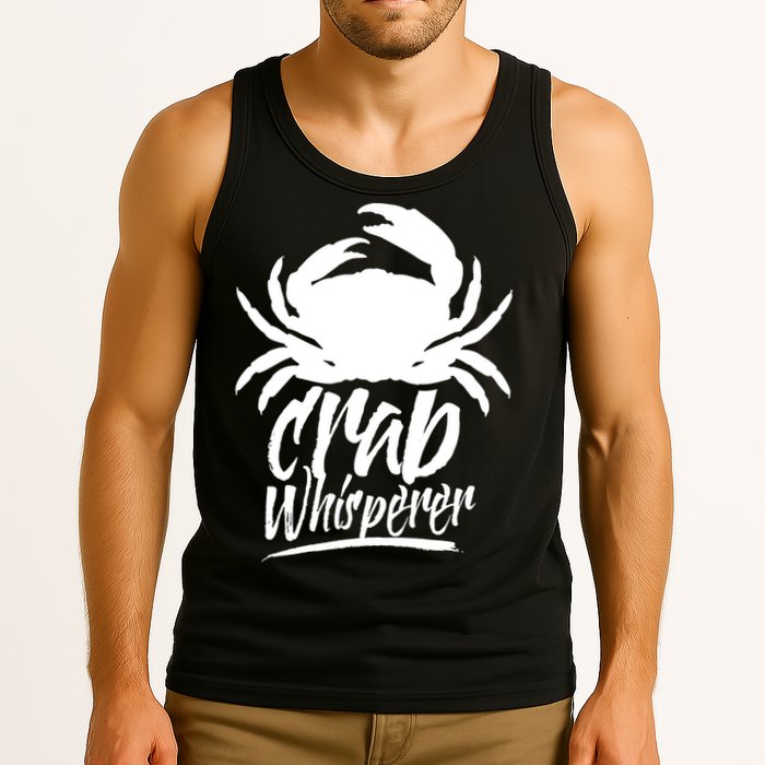Crab Whisperer Crabs Crabber Crabbing Fishing Tank Top
