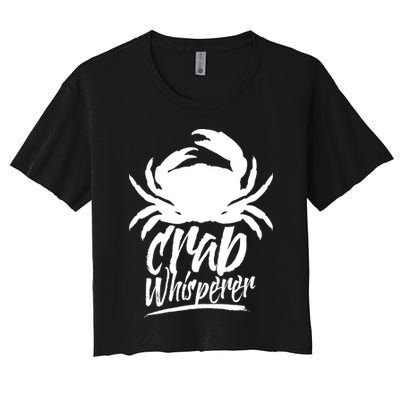 Crab Whisperer Crabs Crabber Crabbing Fishing Crop Top