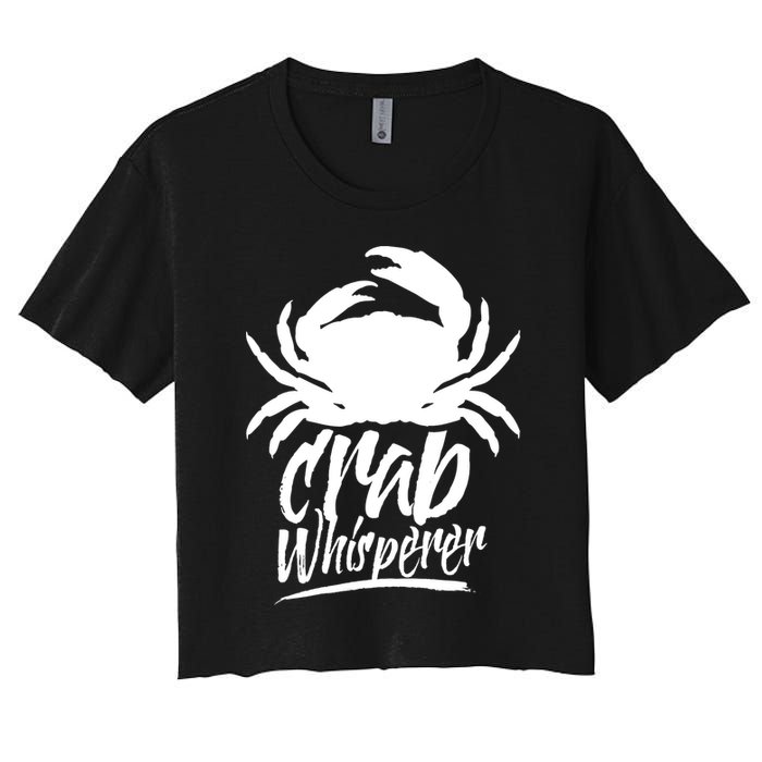 Crab Whisperer Crabs Crabber Crabbing Fishing Crop Top