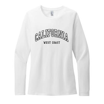 California West Coast Throwback Design Classic Womens CVC Long Sleeve Shirt