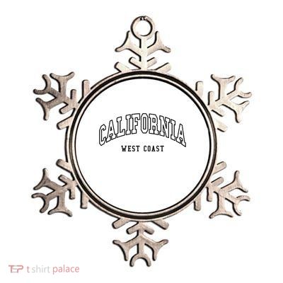 California West Coast Throwback Design Classic Metallic Star Ornament