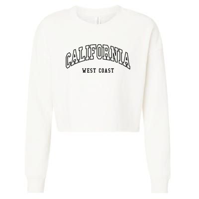 California West Coast Throwback Design Classic Cropped Pullover Crew