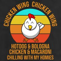 Chicken Wing Chicken Wing Hot Dog And Bologna Garment-Dyed Fleece Hoodie