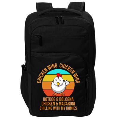 Chicken Wing Chicken Wing Hot Dog And Bologna Impact Tech Backpack