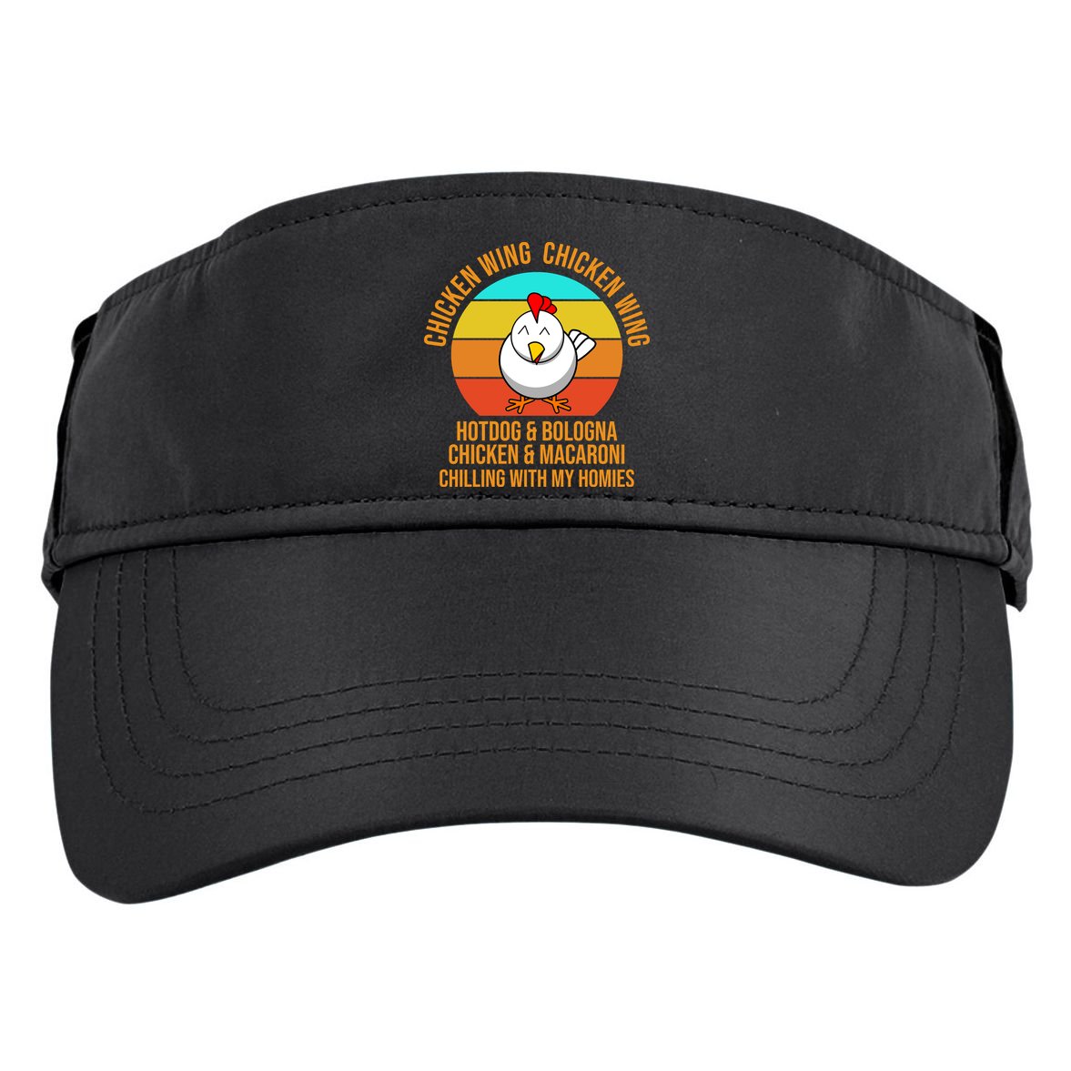 Chicken Wing Chicken Wing Hot Dog And Bologna Adult Drive Performance Visor