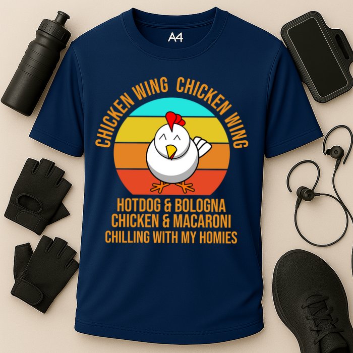 Chicken Wing Chicken Wing Hot Dog And Bologna Cooling Performance Crew T-Shirt