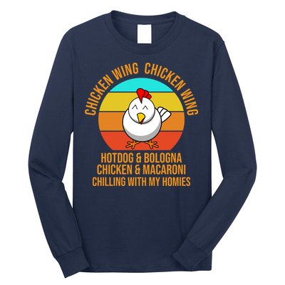Chicken Wing Chicken Wing Hot Dog And Bologna Long Sleeve Shirt