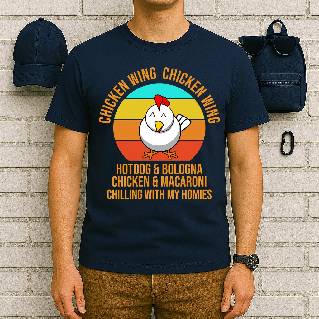 Chicken Wing Chicken Wing Hot Dog And Bologna T-Shirt