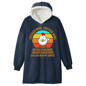 Chicken Wing Chicken Wing Hot Dog And Bologna Hooded Wearable Blanket