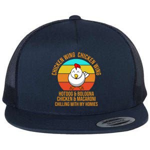 Chicken Wing Chicken Wing Hot Dog And Bologna Flat Bill Trucker Hat