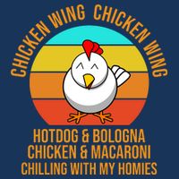 Chicken Wing Chicken Wing Hot Dog And Bologna Flatbill Hat