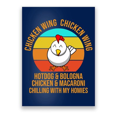 Chicken Wing Chicken Wing Hot Dog And Bologna Poster
