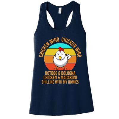 Chicken Wing Chicken Wing Hot Dog And Bologna Womens Tank Top