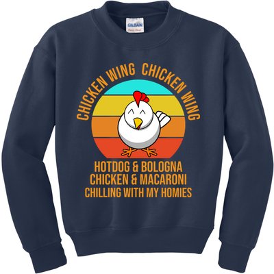 Chicken Wing Chicken Wing Hot Dog And Bologna Kids Sweatshirt