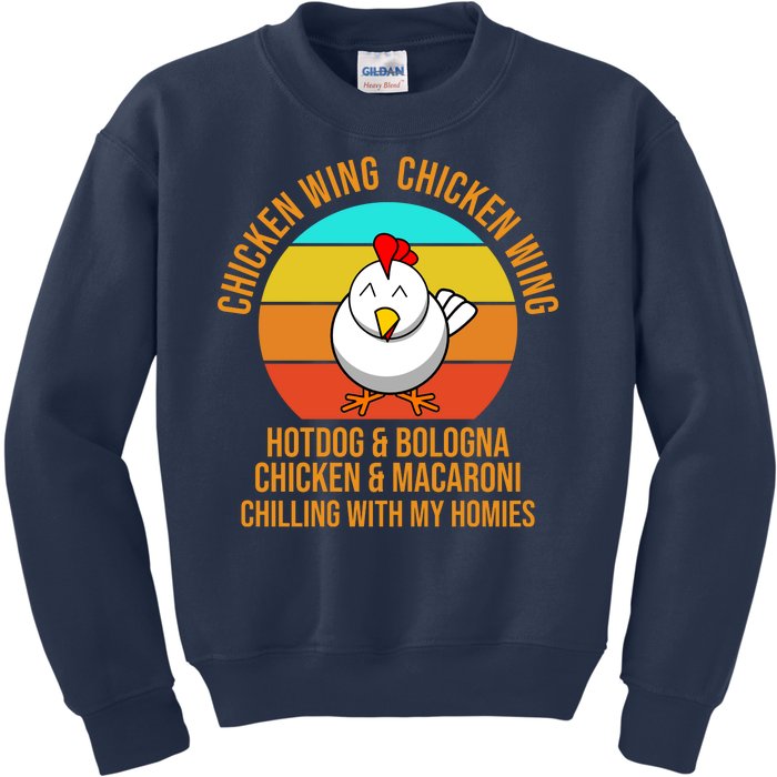 Chicken Wing Chicken Wing Hot Dog And Bologna Kids Sweatshirt