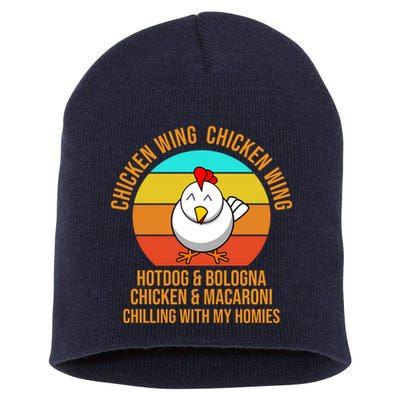 Chicken Wing Chicken Wing Hot Dog And Bologna Short Acrylic Beanie