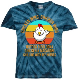 Chicken Wing Chicken Wing Hot Dog And Bologna Kids Tie-Dye T-Shirt