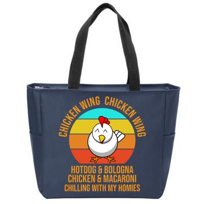 Chicken Wing Chicken Wing Hot Dog And Bologna Zip Tote Bag